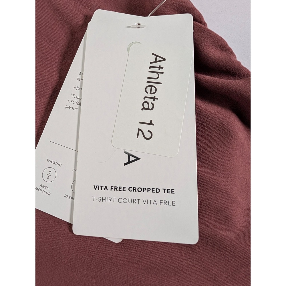 Athleta‎ Top Women's Plus 3X Rose Vita Free Cropped Court Tee T-Shirt New w/Tags - Picture 5 of 11